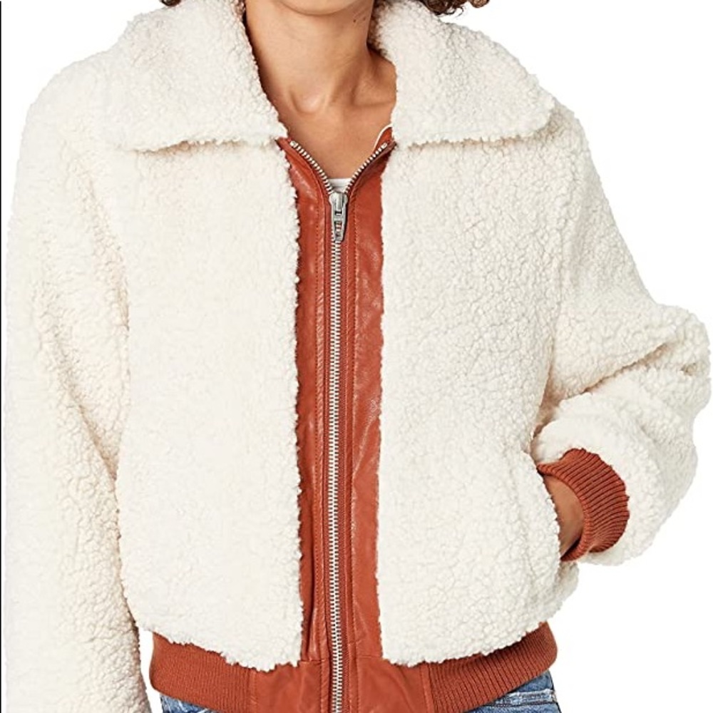 BLANK NYC Sherpa Jacket In Marshmallow - Picture 10 of 10